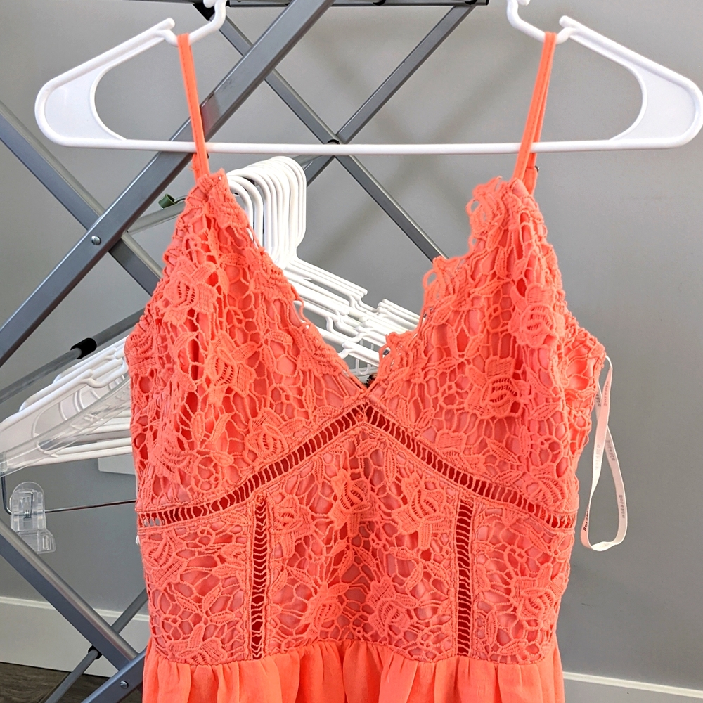 ⬇️2 LEFT⬇️CORAL LACE DRESS - Picture 3 of 8